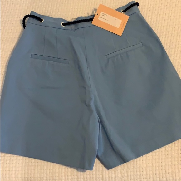 Pearl - Light Blue Shorts with Navy Cord Detail - Picture 4 of 4